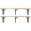 Set 2 Panche Birreria 220x47x25 cm a 3 Gambe