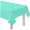 amscan Tovaglia in plastica ecologica riutilizzabile verde menta pastello 9915405-207, 2,74 m