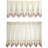 Today's Curtain Verona - Ripiano per Finestra Ricamato, 76 cm, Colore: Ecru/Rosa