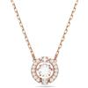Swarovski Collana Swarovski Sparkling Dance, Taglio Round, Bianca, Placcato color oro rosa