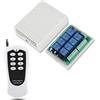 Fdit Telecomando wireless DC 12 V 433 Mhz Wireless 8 canali 100 m copertura ricevitore con trasmettitore per luci, pompa 'acqua, riscaldatore, apriporta del garage