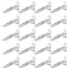 DHSWNNG 20 Pezzi Angolari Metallo per Legno, 73×23,5×15 Mm Staffe a L Staffe Angolari con Foro Lungo in Metallo a Forma di L Regolabili ad per Mobili in Legno Tavoli Sedie (Argento)