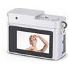 Annadue Fotocamera Portachiavi Vintage 1080p HD, 2MP Foto e Video, Schermo 0,96 Pollici, Luce LED Ricaricabile, Nero
