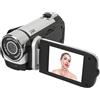 Ghzste Videocamera, 1080P 16MP DV, registratore per vlogging, 6,1 cm, con zoom 16X, girevole, per adolescenti, studenti, ragazzi e ragazze, (argento)