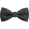 HOULIFE Papillon da uomo con strass pre-annodato papillon con paillettes papillon regolabile con cristallo per feste di nozze banchetti, Nero 1, M
