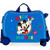 JOUMMA BAGS Mickey Circle Blu Trolley da Viaggio Cavalcabile Abs 4 Ruote