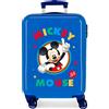 JOUMMA BAGS Mickey Circle Blu Trolley da Cabina Abs 55cm. 4 Ruote