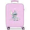JOUMMA BAGS Lovely Stitch Trolley Abs 55 Cm 4 Ruote Lilla