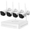 Foscam FN9108W-B4-2T - Kit di sorveglianza WiFi a 8 canali, 5 MP, con 4 telecamere di sorveglianza, Wi-Fi 6, visione notturna con 18 LED a infrarossi fino a 20 m, disco rigido da 2 TB preinstallato