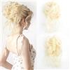 Meisi Extension di capelli sintetici con chignon, con clip e clip, ricci e mossi, per donne e ragazze (#613)