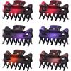 Mein HERZ Clip Per Artigli, 6 Pezzi Capelli Clip Artiglio di Plastica da Donna Pinze per Capelli Artigli Tornante Forcine, per Donne Ragazze Capelli Spesse o Medi, 4 × 2,4 cm, 【Colore Casuale】