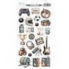 Man Cave Paper Stickers Elements