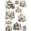 Carta di riso Bianco Natale