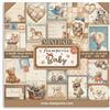 Blocco Di Carte Scrap Mini 6 fogli Baby cm 30 X 30
