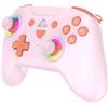SUBSONIC - Joystick Senza Fili per Switch/Switch 2 - Wireless Controller Bluetooth con LED, Vibrazione e Giroscopio - Rosa Dolce