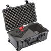 PELI 1510 Carrello Professionale per Impieghi Gravosi, IP67 Impermeabile e a Prova di Polvere, Capacità di 27L, Prodotto in USA, Con ibrido, Inserto combinato Schiuma e TrekPak Colore Nero