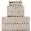 BERIBO Set di asciugamani turchi, 100% cotone (nuvola), 6 pezzi, 620 g/m² (beige)