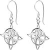 ENTREPLATA Orecchini in argento sterling 925 da donna con ciondolo a forma di amuleto di magia bianca celtica simbolo magico celtico di protezione gioiello di wiccan chiusura hippy nodo della strega