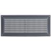 Steinberg14 Griglia di Aerazione Rettangolare 300x130 mm - Griglie di Aerazione in Plastica Grigia - Serranda di Scarico dell'aria con flangia - Coperchio di Sfiato Interno a Parete e a Soffitto