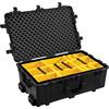 PELI 1650 Valigia Resistente agli Urti, IP67 Impermeabile e a Prova di Polvere, Capacità di 86L, Prodotto in Germania, Con Inserto Divisorio Imbottito, Colore Nero