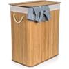 Comart - Portabiancheria Bamboo - 100 L Natural - Cesto Bucato Salvaspazio