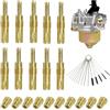 Duluok 20 Pezzi Kit Getti Carburatore Getti Principali 100 105 108 110 115 120 125 130 135 140 e getti pilota lento 32 35 38 40 42 45 48 50 52 55 PWM con Spazzole di Pulizia per PWK Keihin OKO CVK KOSO PE