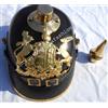 WW1 Militaria tedesca Pickelhaube Prussian LEATHER Elmetto per elmetto in pel...