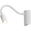 Luce Ambiente e Design APPLIQUE A PARETE FLESSIBILE LED KEPLER BIANCA 3W 220LM 3000K 32X6X9CM