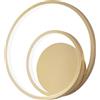 Luce Ambiente e Design APPLIQUE A PARETE LED LIEVE ORO 20W 2720LM CCT 3000K 4000K 6500K 30X30X11CM CIRCOLARE IN ALLUMINIO E SILICONE