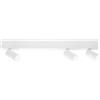 Luce Ambiente e Design APPLIQUE A PARETE LED ORIENTED BIANCA 3 LUCI ATTACCO GU10 E 1 LED 8W 1180LM CCT 3000K 3500K 4000K 70X19X3CM