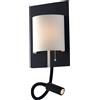 Luce Ambiente e Design APPLIQUE A PARETE LED POP BIANCA CON LUCE FLESSIBILE A LED 9W 720LM 4000K 16X32X22CM