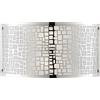 Luce Ambiente e Design APPLIQUE A PARETE MAYA CROMO 2 LUCI ATTACCO E14 32X9X17CM IN ACCIAIO CON DECORI
