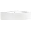 Luce Ambiente e Design APPLIQUE A PARETE MYKONOS BIANCA 1 LUCE ATTACCO E14 21X21X7CM IN GESSO VERNICIABILE
