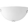 Luce Ambiente e Design APPLIQUE A PARETE OBLO BIANCA 1 LUCE ATTACCO E27 30X15,5X15CM IN VETRO