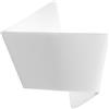 Luce Ambiente e Design APPLIQUE A PARETE ORIGAMI BIANCA 1 LUCE ATTACCO E27 30,5X12X31CM IN GESSO VERNICIABILE