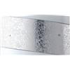 Luce Ambiente e Design APPLIQUE A PARETE PARIS BIANCA E SILVER 4 LUCI ATTACCO E27 45X8,7X25CM IN VETRO CURVO