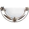 Luce Ambiente e Design APPLIQUE A PARETE RICCIO BIANCA 1 LUCE ATTACCO E27 40X8X20CM IN VETRO E METALLO