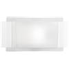 Luce Ambiente e Design APPLIQUE A PARETE RIGHE BIANCA 1 LUCE ATTACCO E27 33X8X16,5CM CON DOPPIO VETRO