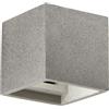 Luce Ambiente e Design APPLIQUE A PARETE RUBIK CEMENTO 1 LUCE ATTACCO G9 11,5X11,5X11,5CM IN GESSO
