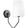Luce Ambiente e Design APPLIQUE A PARETE SALLY NERA 1 LUCE ATTACCO E14 28X31,5X10CM IN METALLO CON PARALUMI