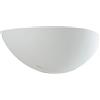 Luce Ambiente e Design APPLIQUE A PARETE SESTRIERE BIANCA 1 LUCE ATTACCO E27 31X12,5X9,5CM IN GESSO VERNICIABILE