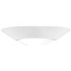Luce Ambiente e Design APPLIQUE A PARETE SOLEIL BIANCA 1 LUCE ATTACCO E14 42,5X21,3X10,3CM IN GESSO VERNICIABILE E VETRO