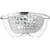Luce Ambiente e Design APPLIQUE A PARETE VIENNA CROMO 2 LUCI ATTACCO E14 35X19,5X13,5CM IN CRISTALLO K9