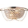 Luce Ambiente e Design APPLIQUE A PARETE VIENNA ORO 2 LUCI ATTACCO E14 35X19,5X13,5CM IN CRISTALLO K9