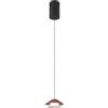 Luce Ambiente e Design LAMPADARIO A SOSPENSIONE LED ATREO ROSSO+BEIGE IN METALLO E ALLUMINIO 5W 3000K 865LM D.13X200CM