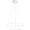 Luce Ambiente e Design LAMPADARIO A SOSPENSIONE LED AXIS BIANCA 31W 3360LM CCT 3000 4000 6500K +RGB DYGITAL CON TELECOMANDO D.60 E 40CM H.150CM