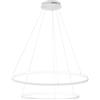 Luce Ambiente e Design LAMPADARIO A SOSPENSIONE LED AXIS BIANCA 70W 6850LM CCT 3000 4000 6500K D.80 E 60CM H.150CM