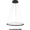 Luce Ambiente e Design LAMPADARIO A SOSPENSIONE LED AXIS NERA 31W 3360LM CCT 3000 4000 6500K +RGB DYGITAL CON TELECOMANDO 60 E 40X150CM