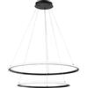 Luce Ambiente e Design LAMPADARIO A SOSPENSIONE LED AXIS NERA 70W 6850LM CCT 3000 4000 6500K D.80 E 60CM H.150CM