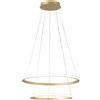 Luce Ambiente e Design LAMPADARIO A SOSPENSIONE LED AXIS ORO 31W 3360LM CCT 3000 4000 6500K +RGB DYGITAL CON TELECOMANDO 60 E 40X150CM